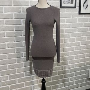 Body Con Long Sleeved Sweater Dress